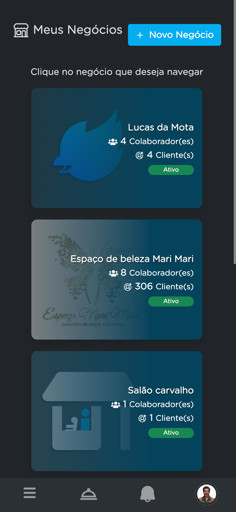 Sistema Salão Smart - Versão Mobile